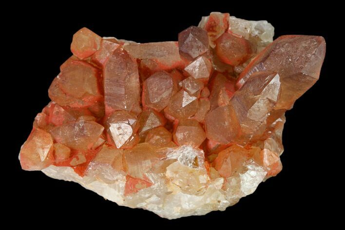 Natural, Red Quartz Crystal Cluster - Morocco #135679